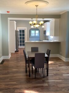After renovation picture of a kitchen and dining room on 21st Ave